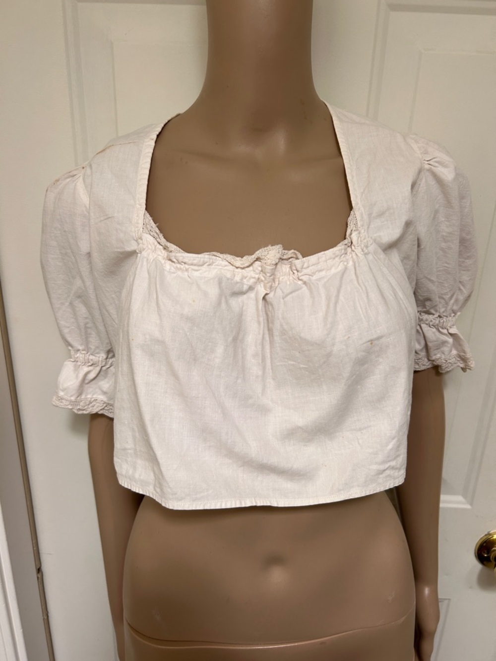 Antique VTG 40s for Original Lanz traditional Peasant Dirndl Blouse Crop Top